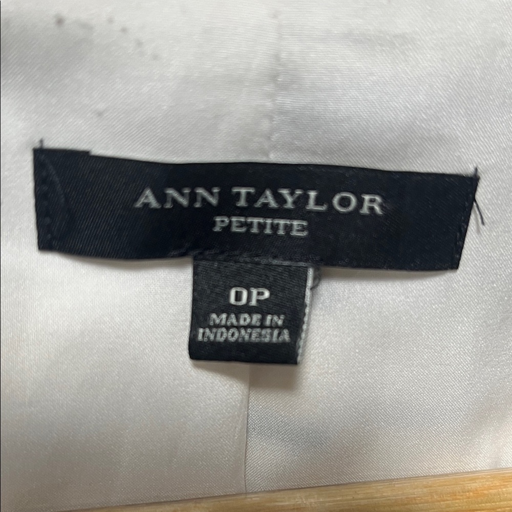 Ann Taylor Black and cream Striped Blazer (petite) - Picture 3 of 3